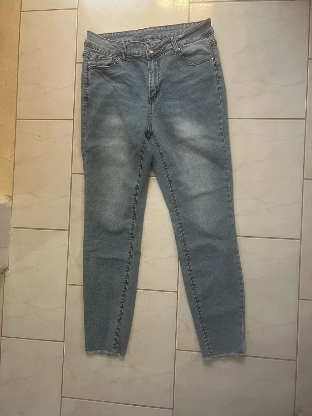 SHEIN Women’s Blue Denim 5 Pocket Skinny Jeans